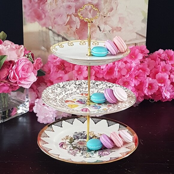 3 Tier Cake Stand Wedding Dessert High Tea Party Serving Tray Christmas Gift - Picture 4 of 12